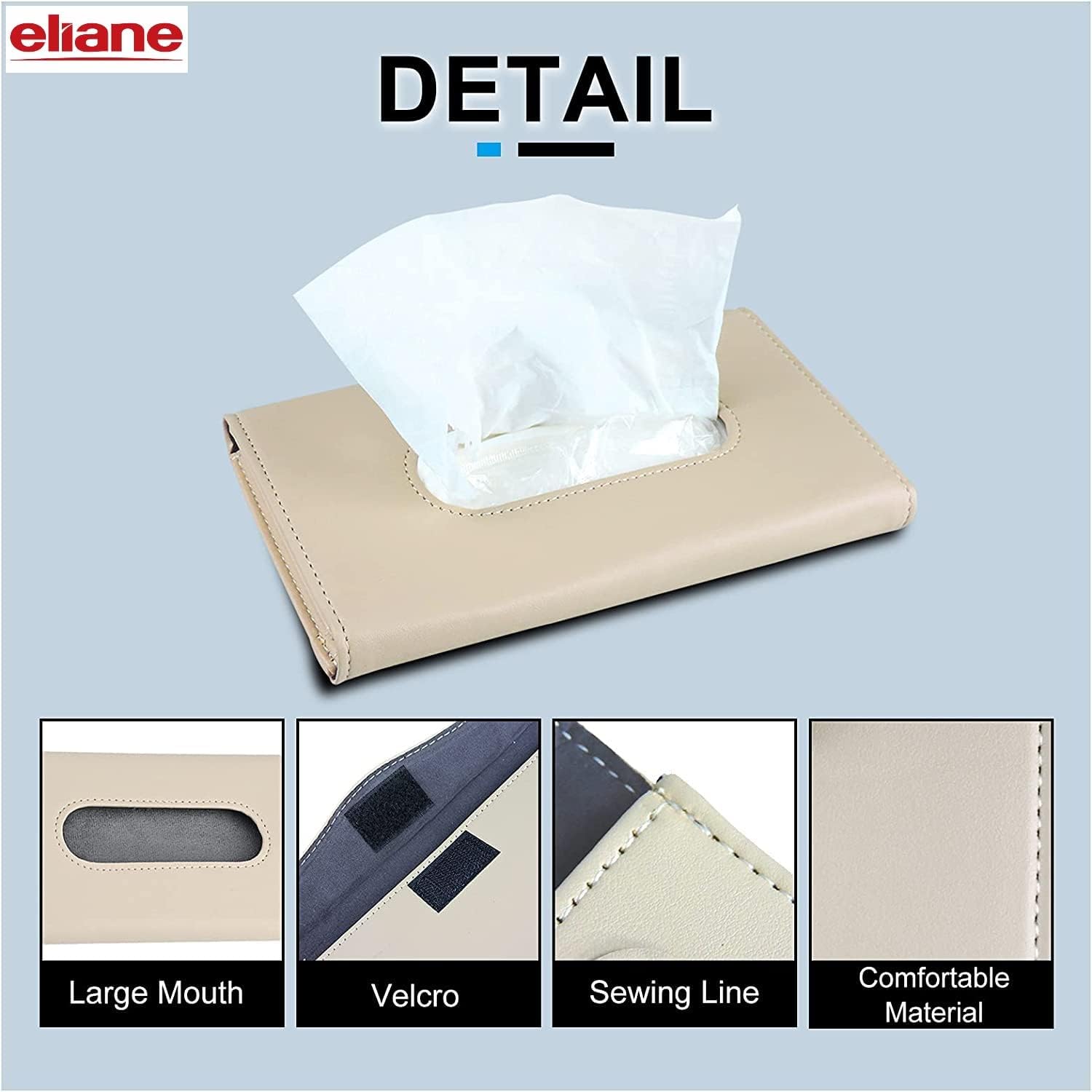 Eliane Car Tissue Holder Sun Visor Napkin