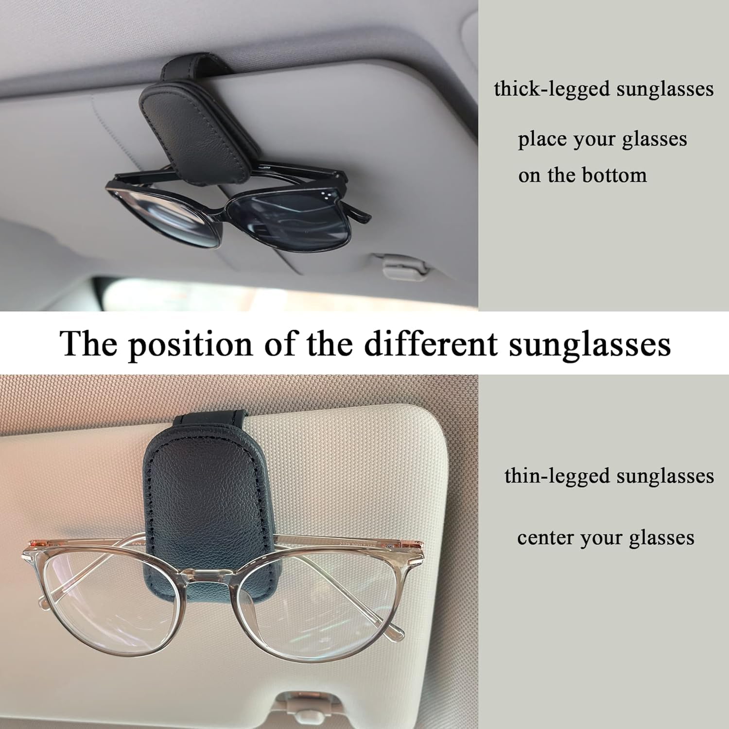 Eliane Universal Sunglasses Goggles Holder for Car Sun Visor