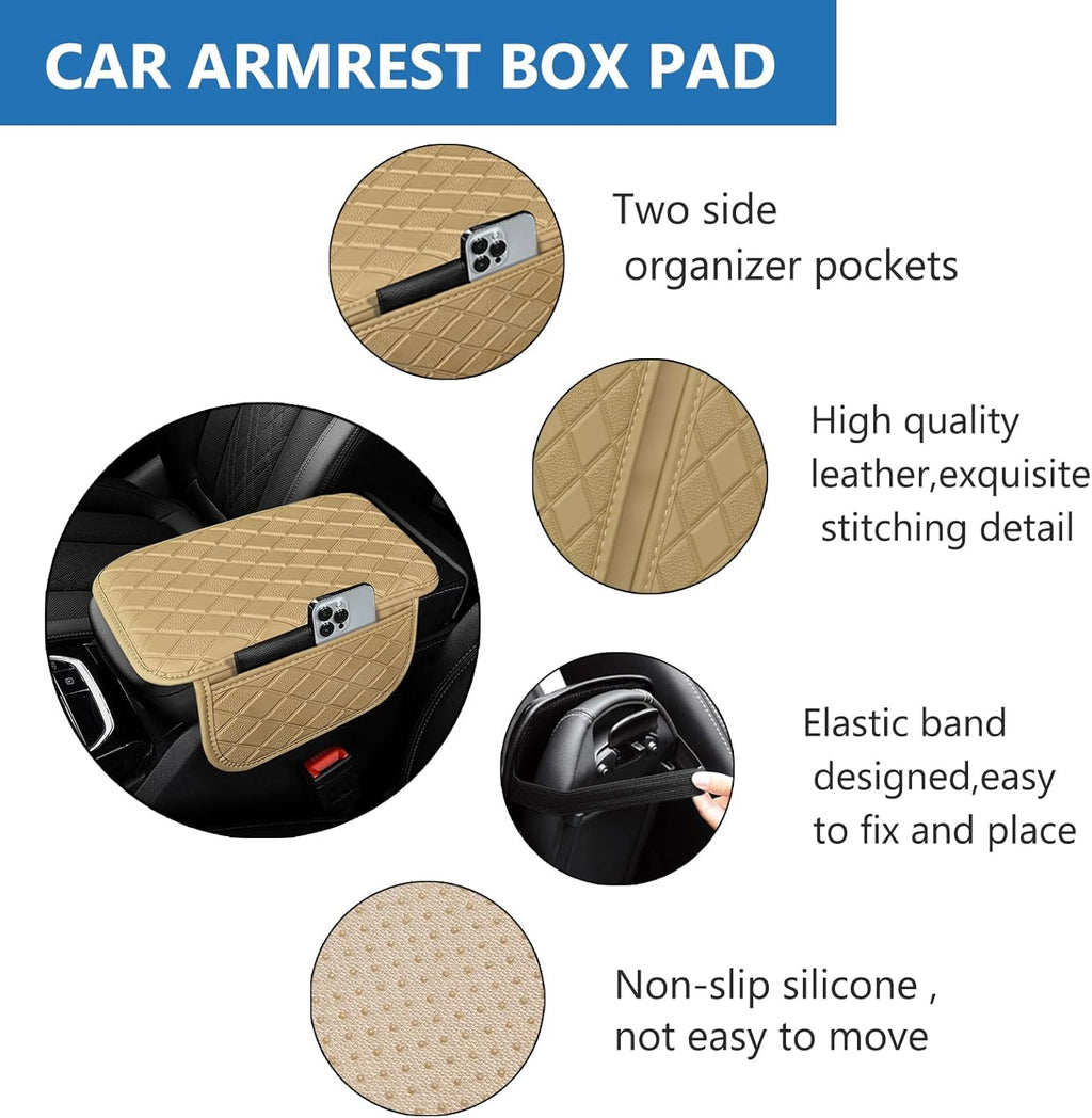 Eliane Car Center Console Armrest Cover Pad