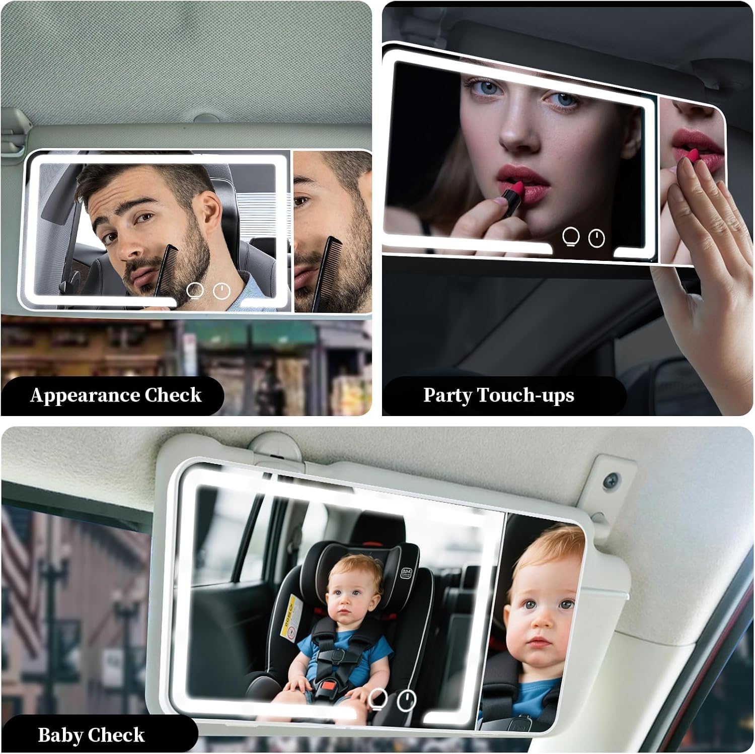 Eliane LED Vanity Mirror for Car Visor