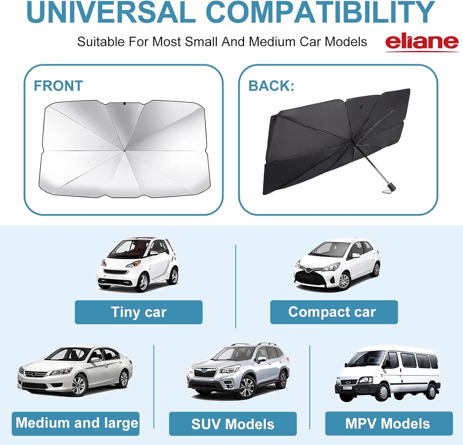 Eliane Car Sun Shade Windshield Cover