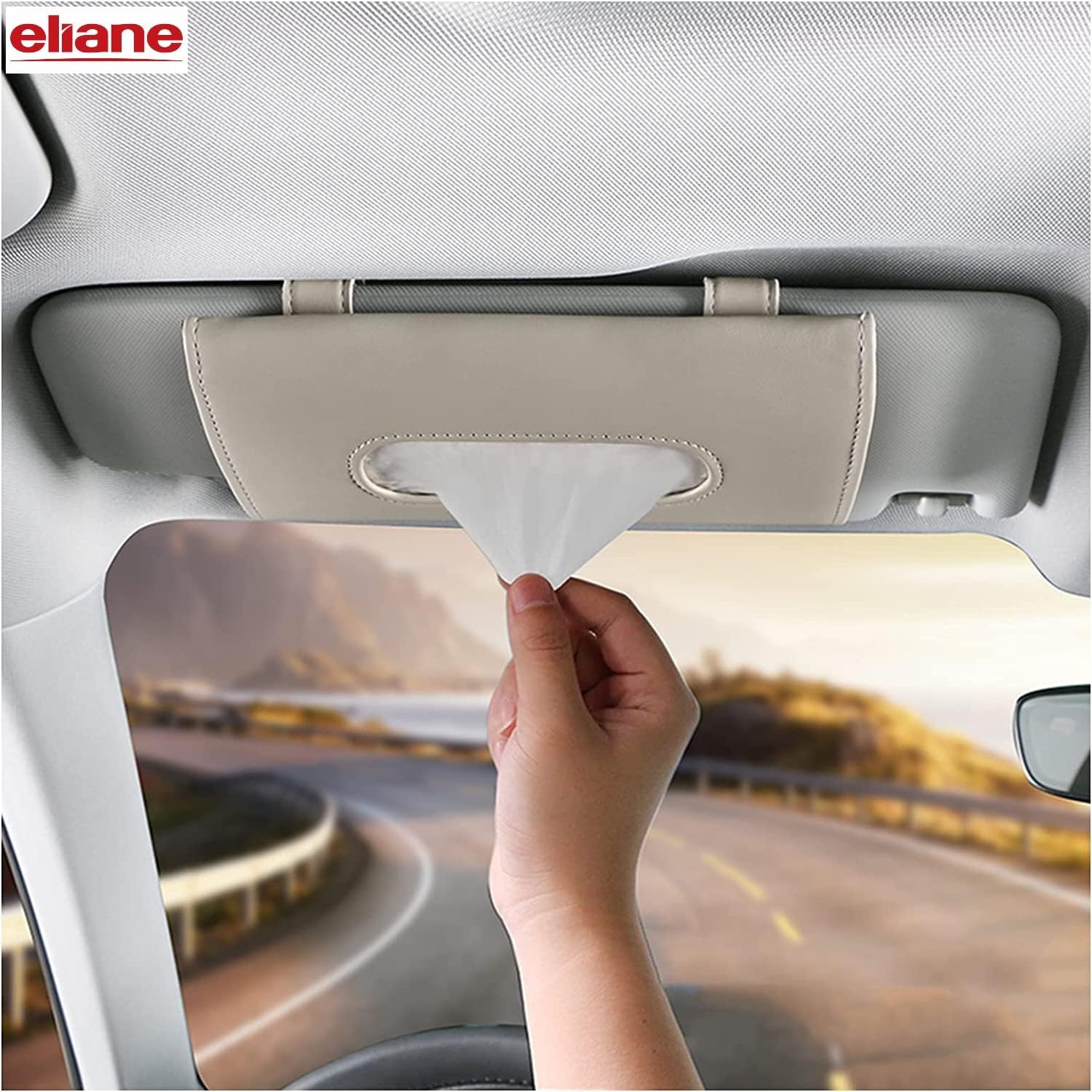 Eliane Car Tissue Holder Sun Visor Napkin