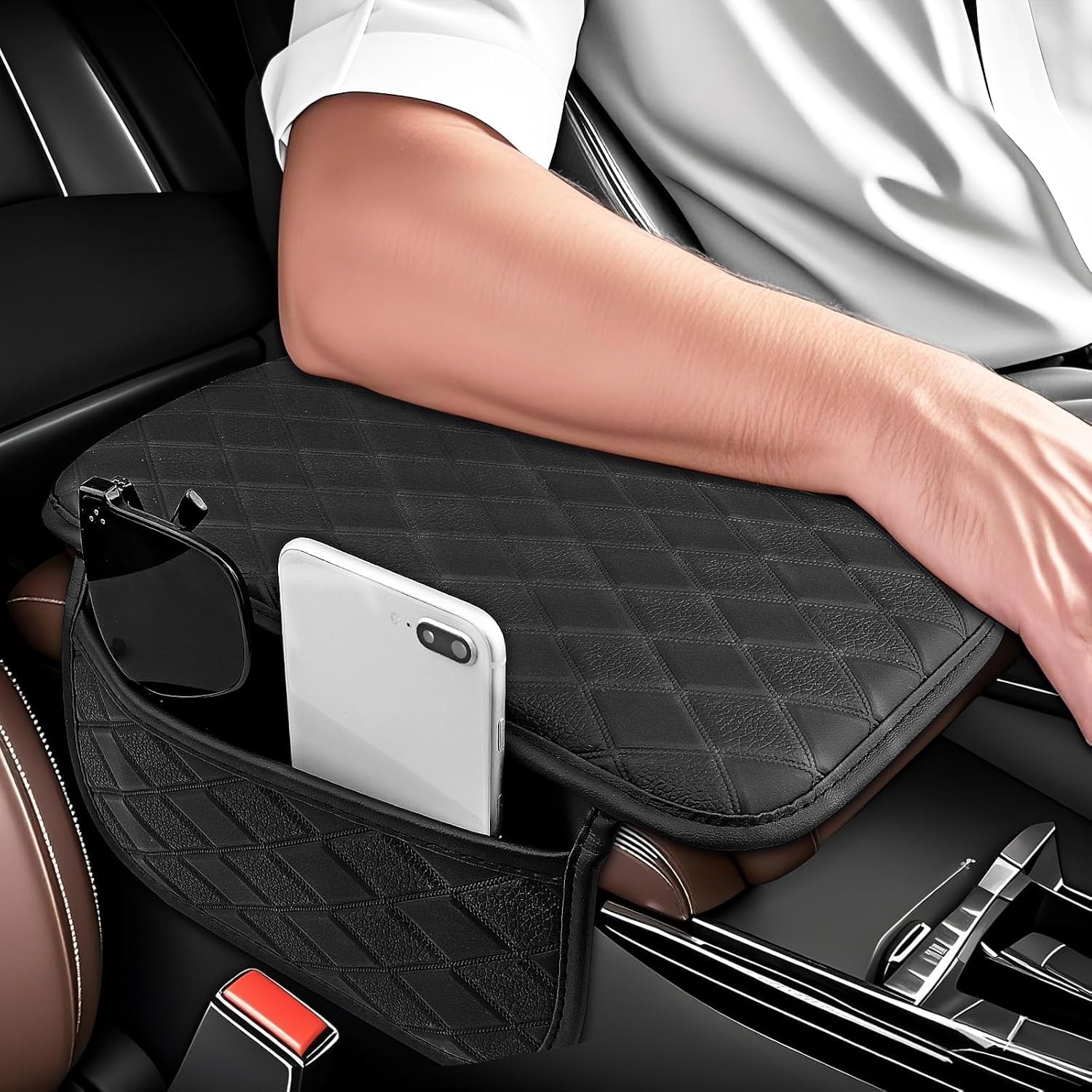 Eliane Car Center Console Armrest Cover Pad