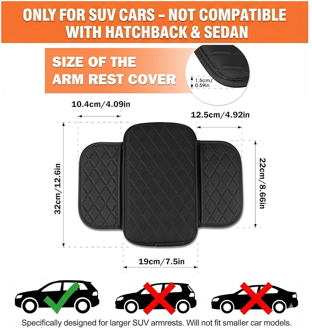 Eliane Car Center Console Armrest Cover Pad
