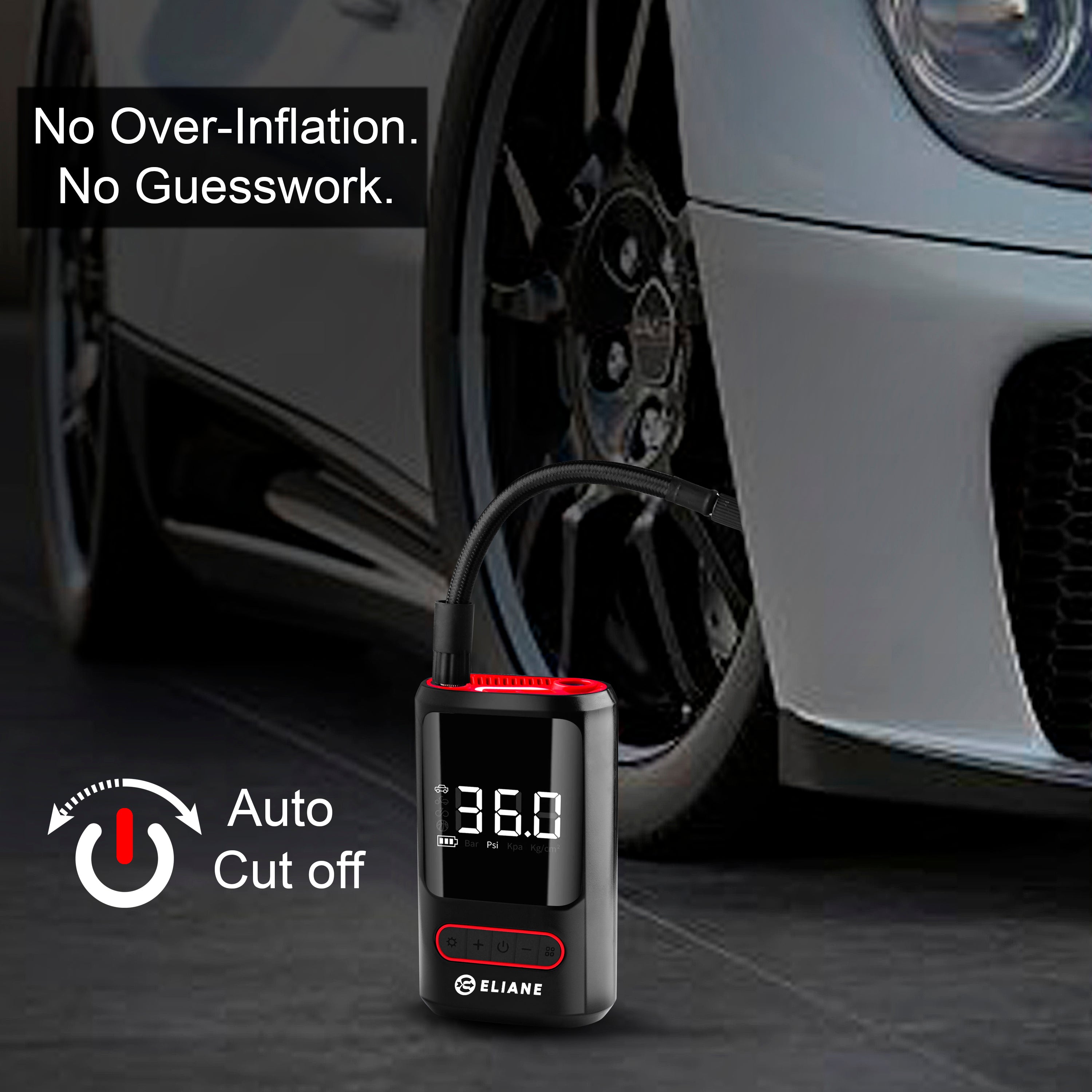 Eliane Portable & Rechargeable Tyre Inflator